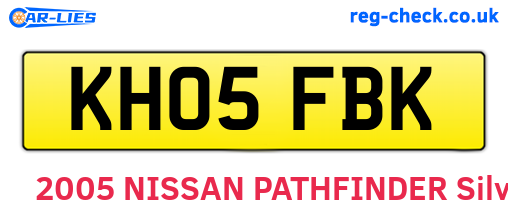 KH05FBK are the vehicle registration plates.