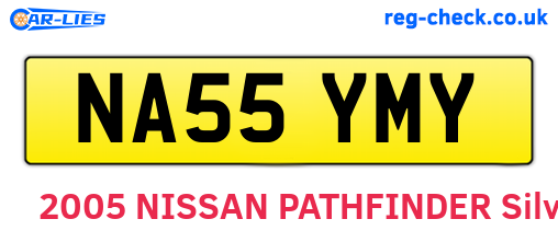 NA55YMY are the vehicle registration plates.