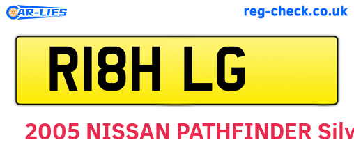 R18HLG are the vehicle registration plates.