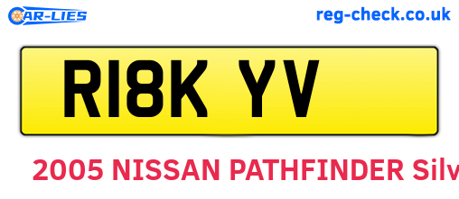 R18KYV are the vehicle registration plates.