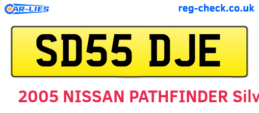 SD55DJE are the vehicle registration plates.