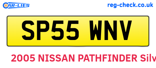 SP55WNV are the vehicle registration plates.