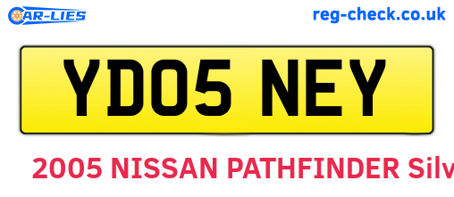 YD05NEY are the vehicle registration plates.