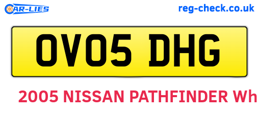 OV05DHG are the vehicle registration plates.