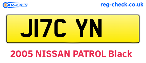 J17CYN are the vehicle registration plates.
