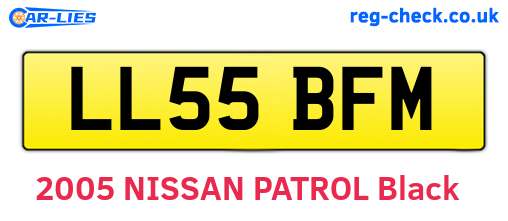 LL55BFM are the vehicle registration plates.