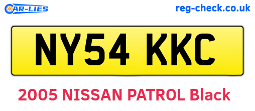 NY54KKC are the vehicle registration plates.