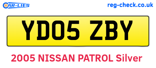 YD05ZBY are the vehicle registration plates.