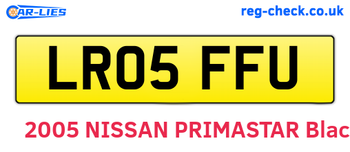 LR05FFU are the vehicle registration plates.