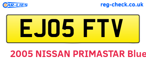 EJ05FTV are the vehicle registration plates.