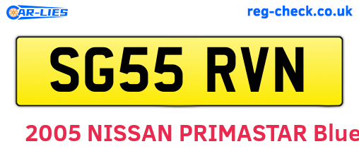 SG55RVN are the vehicle registration plates.