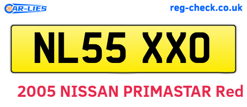 NL55XXO are the vehicle registration plates.