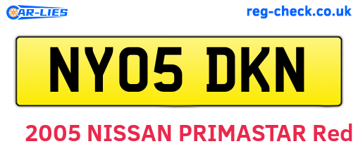 NY05DKN are the vehicle registration plates.