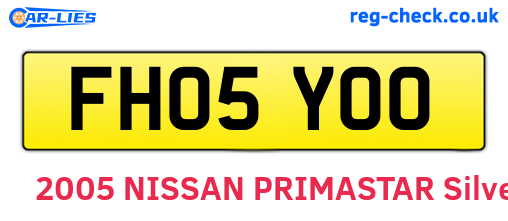 FH05YOO are the vehicle registration plates.
