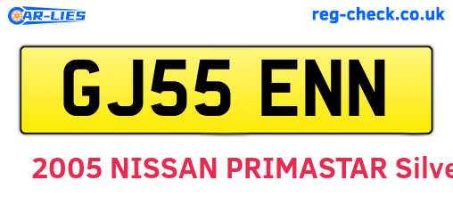 GJ55ENN are the vehicle registration plates.