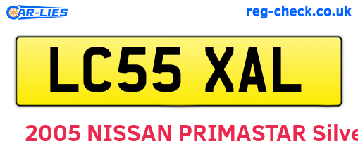 LC55XAL are the vehicle registration plates.