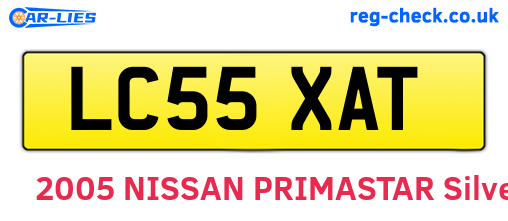 LC55XAT are the vehicle registration plates.