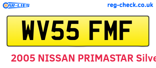 WV55FMF are the vehicle registration plates.