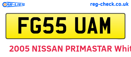 FG55UAM are the vehicle registration plates.