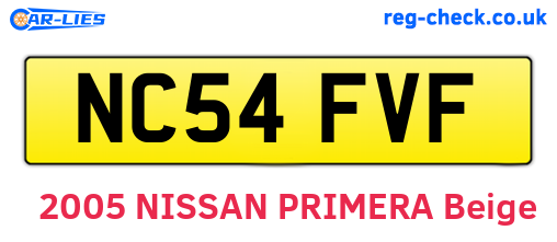 NC54FVF are the vehicle registration plates.