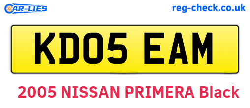 KD05EAM are the vehicle registration plates.
