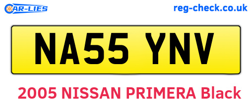 NA55YNV are the vehicle registration plates.