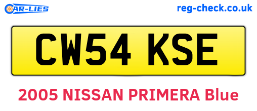 CW54KSE are the vehicle registration plates.
