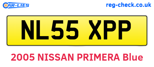 NL55XPP are the vehicle registration plates.