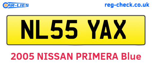 NL55YAX are the vehicle registration plates.