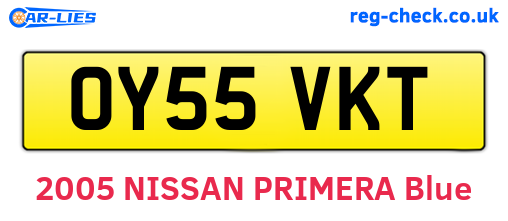 OY55VKT are the vehicle registration plates.