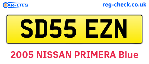 SD55EZN are the vehicle registration plates.