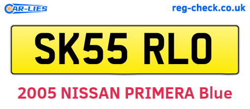 SK55RLO are the vehicle registration plates.