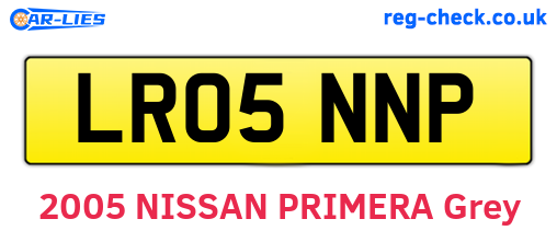 LR05NNP are the vehicle registration plates.