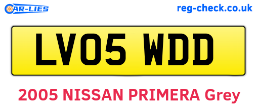 LV05WDD are the vehicle registration plates.