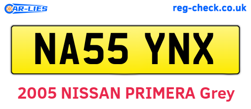 NA55YNX are the vehicle registration plates.