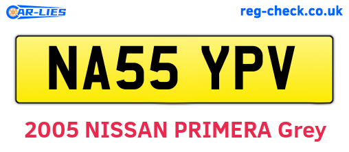NA55YPV are the vehicle registration plates.