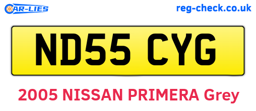 ND55CYG are the vehicle registration plates.