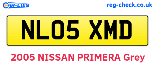 NL05XMD are the vehicle registration plates.
