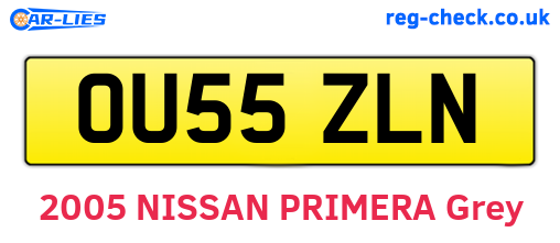 OU55ZLN are the vehicle registration plates.