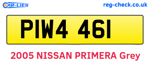 PIW4461 are the vehicle registration plates.