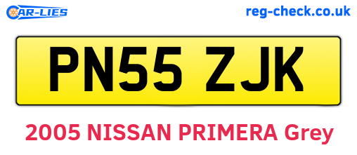 PN55ZJK are the vehicle registration plates.