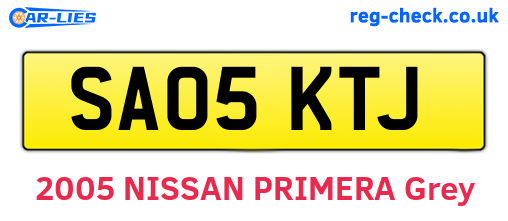 SA05KTJ are the vehicle registration plates.