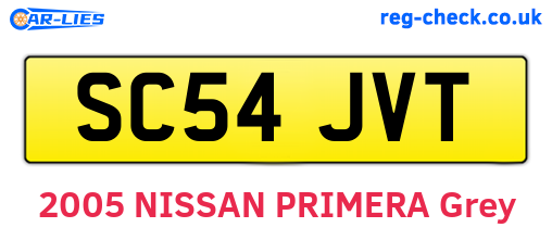 SC54JVT are the vehicle registration plates.