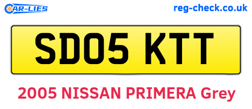 SD05KTT are the vehicle registration plates.