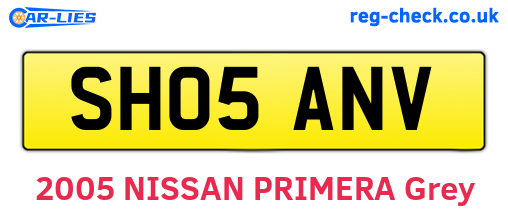 SH05ANV are the vehicle registration plates.