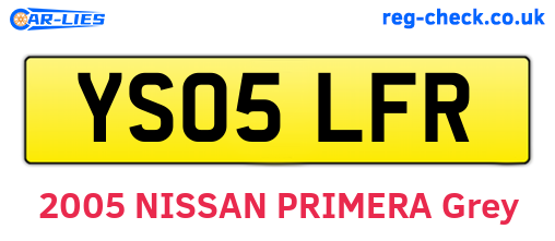 YS05LFR are the vehicle registration plates.