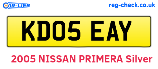 KD05EAY are the vehicle registration plates.