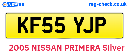 KF55YJP are the vehicle registration plates.