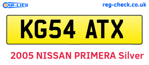 KG54ATX are the vehicle registration plates.
