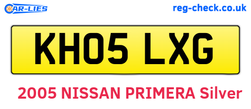 KH05LXG are the vehicle registration plates.